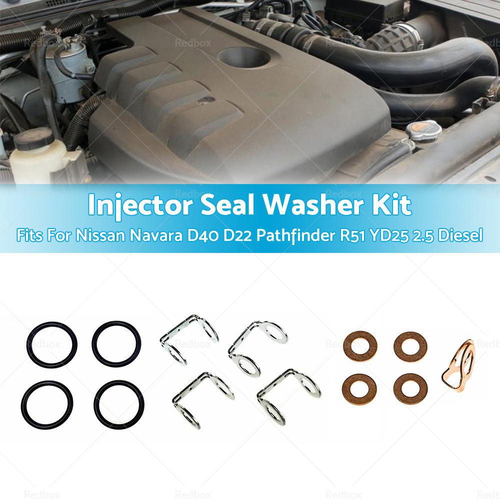 {{ Injector Seal Washer Kit Fits For Nissan Navara D40 D22 Pathfinder R51 YD25 2. 5 }} - Buy Car Parts Online at {{ Kaka Auto Parts }}.