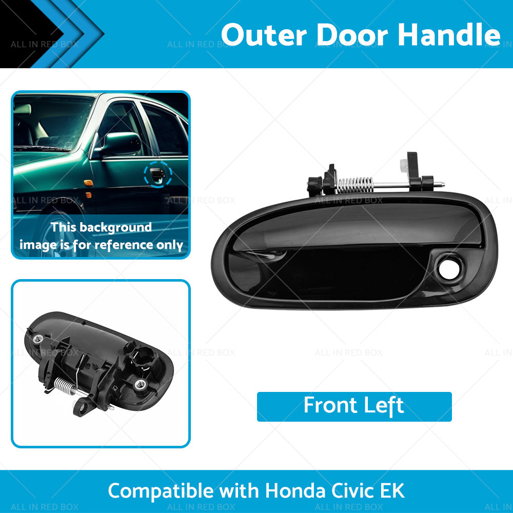 {{ Smooth Black Front Left Outer Door Handle Suitable For Honda Civic EK 1995-2000 }} - Buy Car Parts Online at {{ Kaka Auto Parts }}.