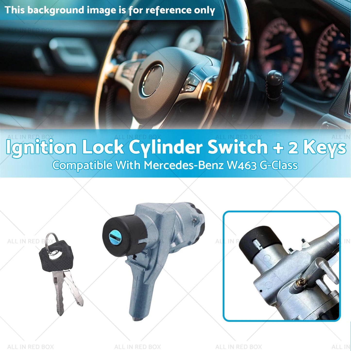 {{ Ignition Lock Cylinder Switch + 2Keys Suitable For Benz W463 G-Class 0014621630 }} - Buy Car Parts Online at {{ Kaka Auto Parts }}.