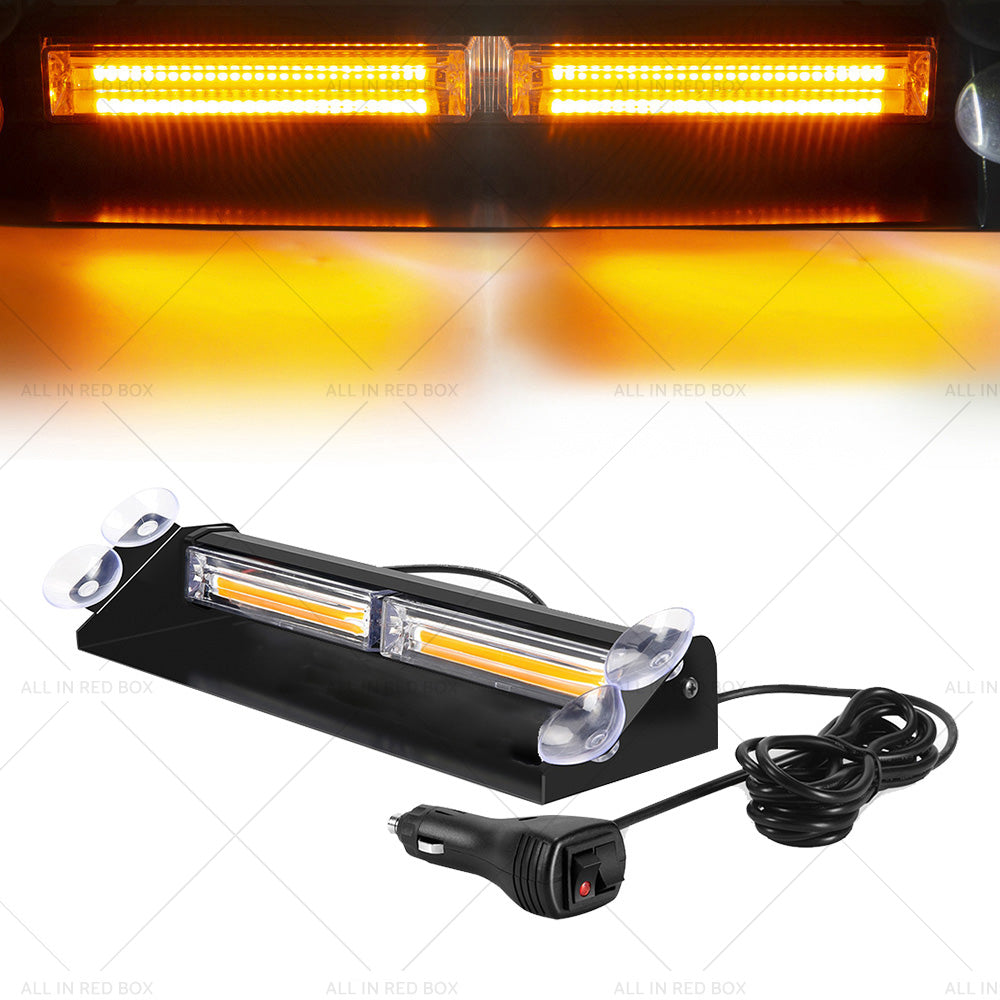 {{ Amber Bar LED Flashing Beacon Strobe Warning Light Car Truck For Windshield Dash }} - Buy Car Parts Online at {{ Kaka Auto Parts }}.