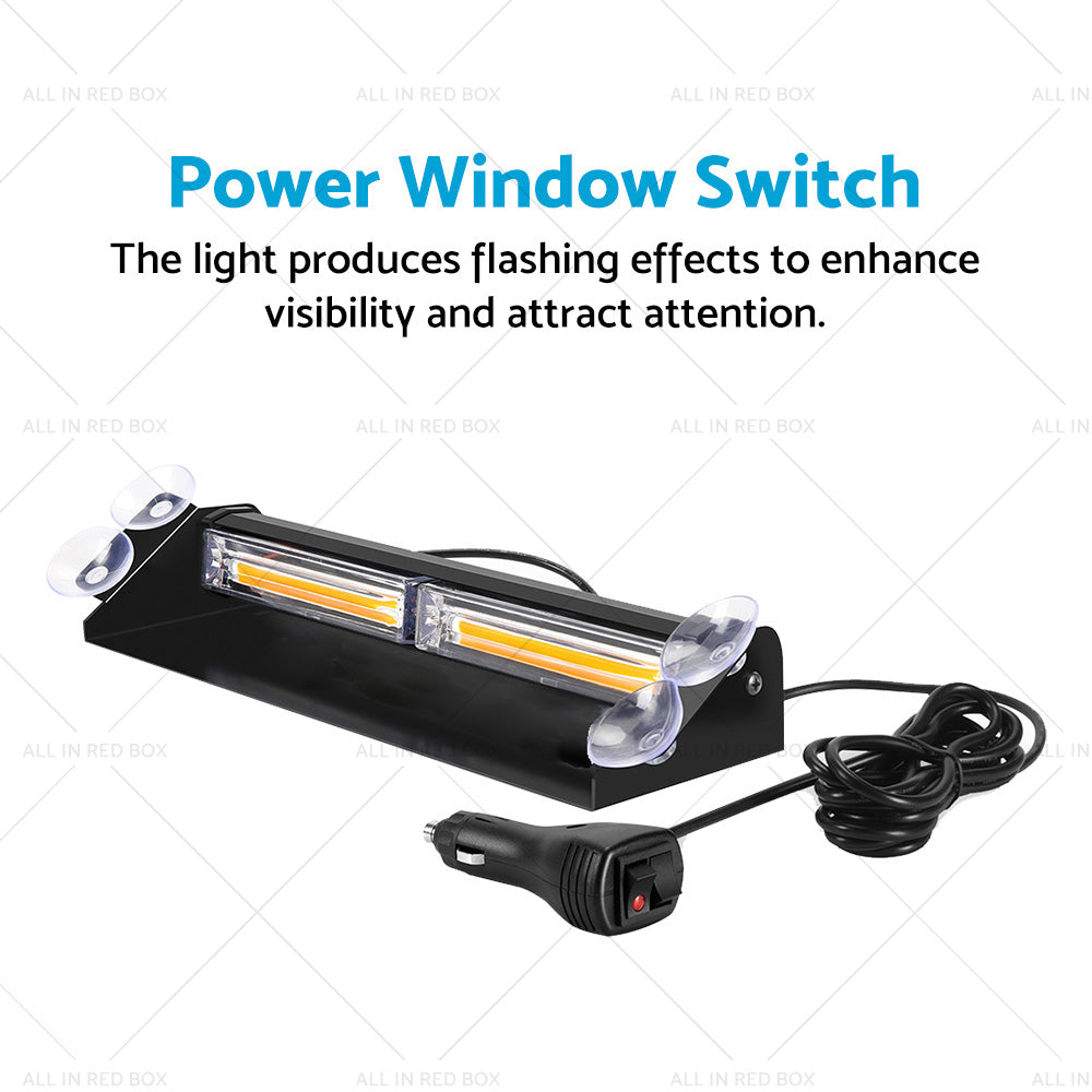 {{ Amber Bar LED Flashing Beacon Strobe Warning Light Car Truck For Windshield Dash }} - Buy Car Parts Online at {{ Kaka Auto Parts }}.