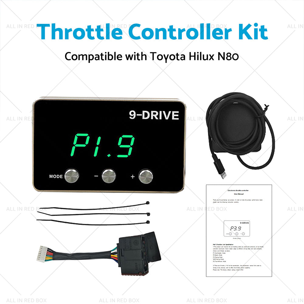 {{ Black EVC WindBooster Throttle Controller Suitable for Toyota Hilux N80 15-21 }} - Buy Car Parts Online at {{ Kaka Auto Parts }}.