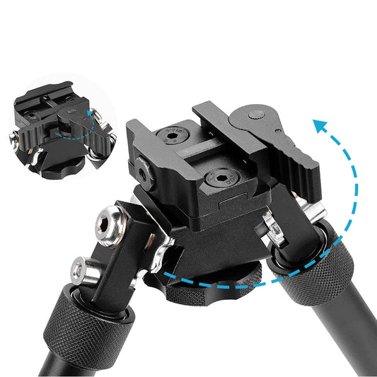 360 Angle Swivel QD Tactical 6. 5 to9 Rail Pistol Hunting Shooting Rifle Bipod Mount