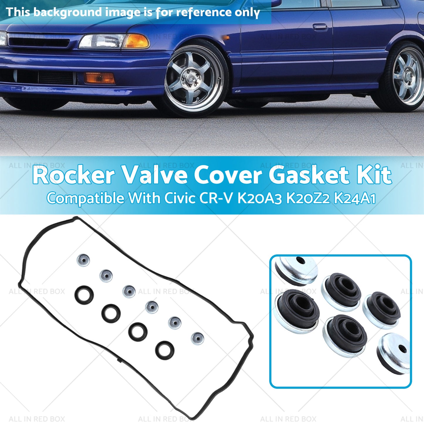 {{ Rocker Valve Cover Gasket Kit Silicone Suitable For Honda Integra DC5 K20A K20Z }} - Buy Car Parts Online at {{ Kaka Auto Parts }}.