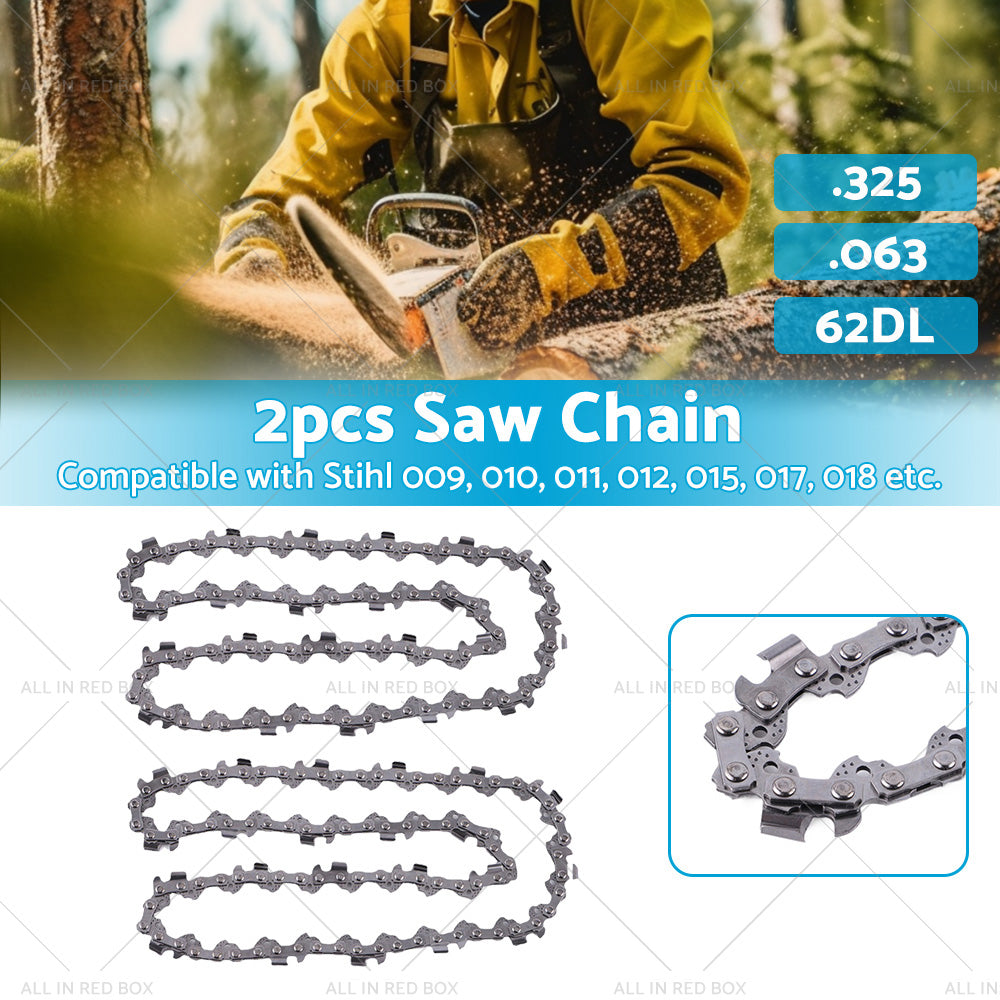 {{ 2PCS Pro Chainsaw Chain 62DL 325 063 Semi Chisel Suitable for Stihl MS230C MS250 }} - Buy Car Parts Online at {{ Kaka Auto Parts }}.