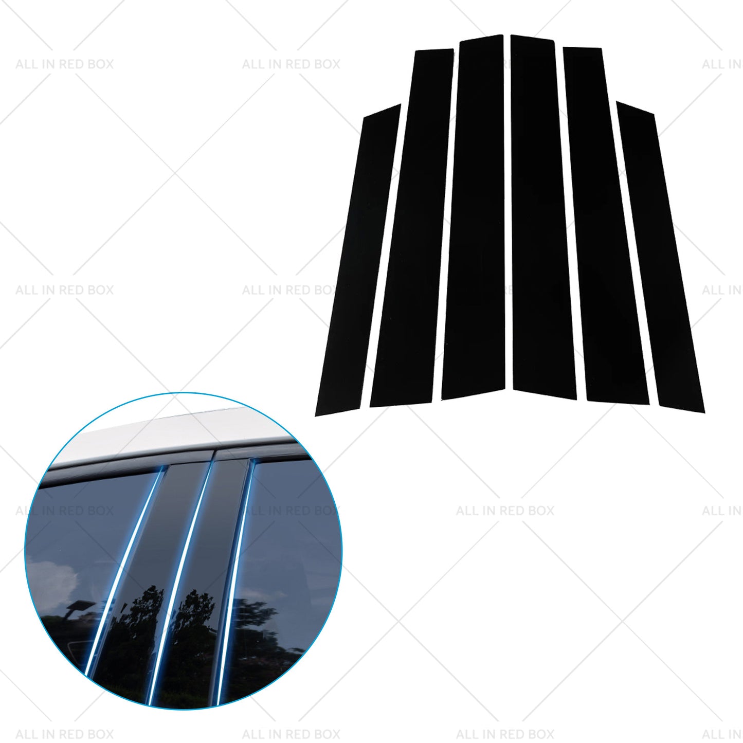 {{ 6PCS Black Window Trim Covers Suitable for 07-11 Honda CRV 2. 4L }} - Buy Car Parts Online at {{ Kaka Auto Parts }}.
