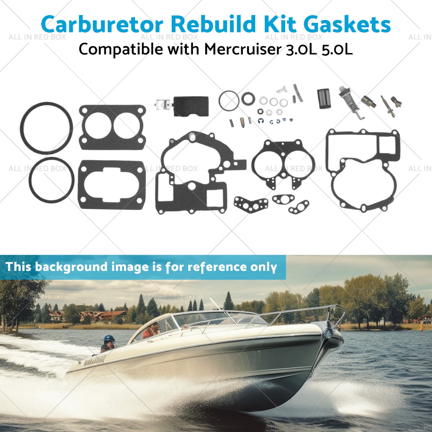 {{ 302-804844002 Carburetor Rebuild Kit Gaskets Suitable for Mercruiser 3. 0L 5. 0L }} - Buy Car Parts Online at {{ Kaka Auto Parts }}.