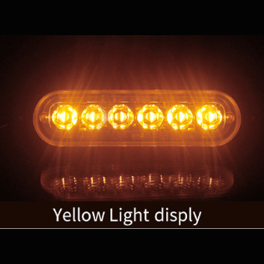 {{ 4 PCS Car Truck 6 LED Strobe Flash Light Emergency Warning Flashing Lamp Yellow }} - Buy Car Parts Online at {{ Kaka Auto Parts }}.