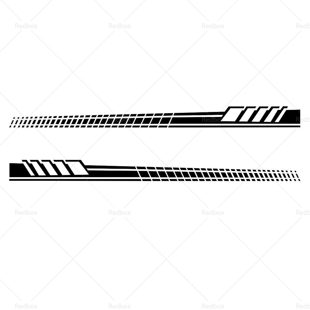 {{ 2pcs set Car Body Stickers Long Stripe Side Skirt Decoration Decals }} - Buy Car Parts Online at {{ Kaka Auto Parts }}.