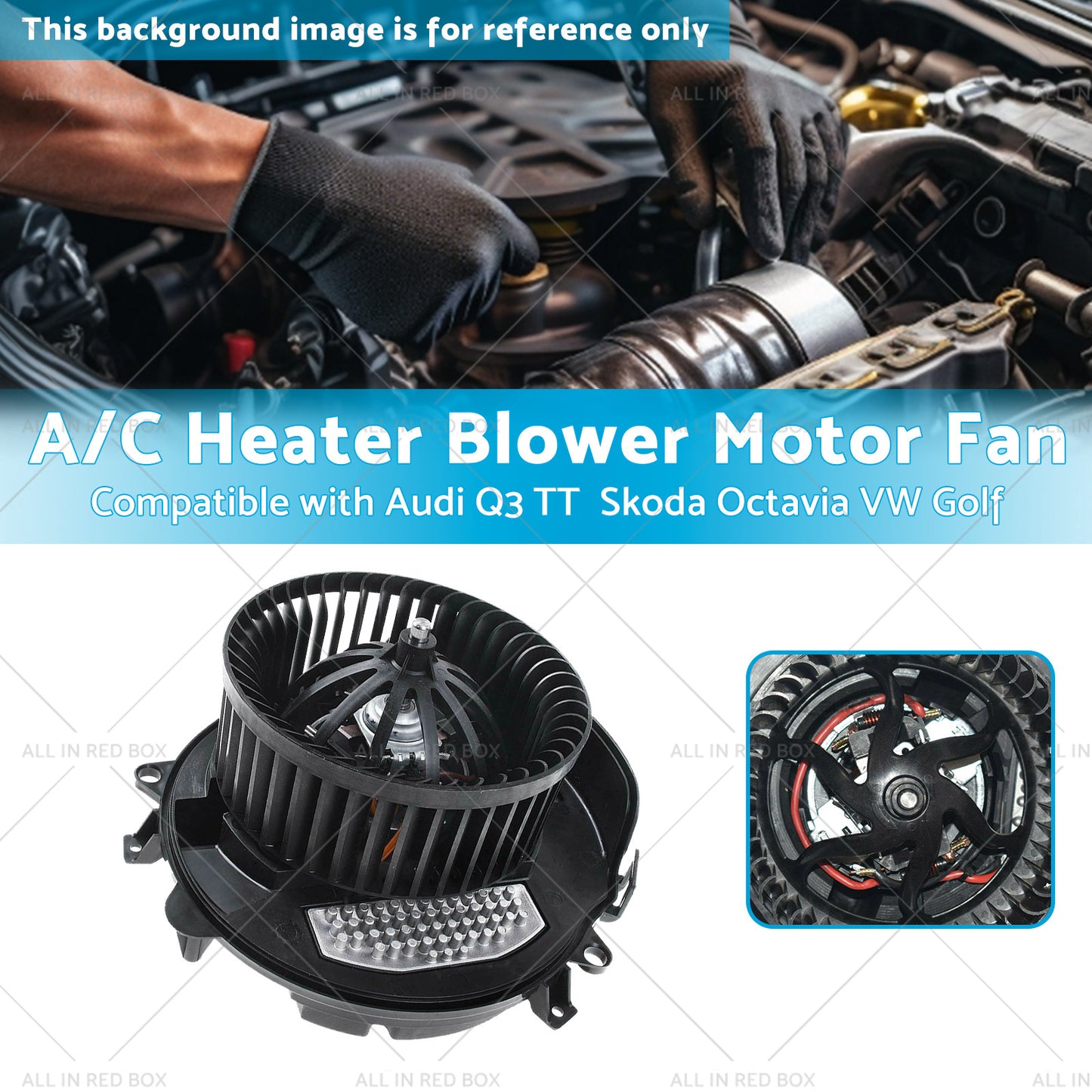 {{ A or C Heater Blower Motor Fan Suitablefor Audi A3 TT VW Golf Passat Jetta Scirocco }} - Buy Car Parts Online at {{ Kaka Auto Parts }}.
