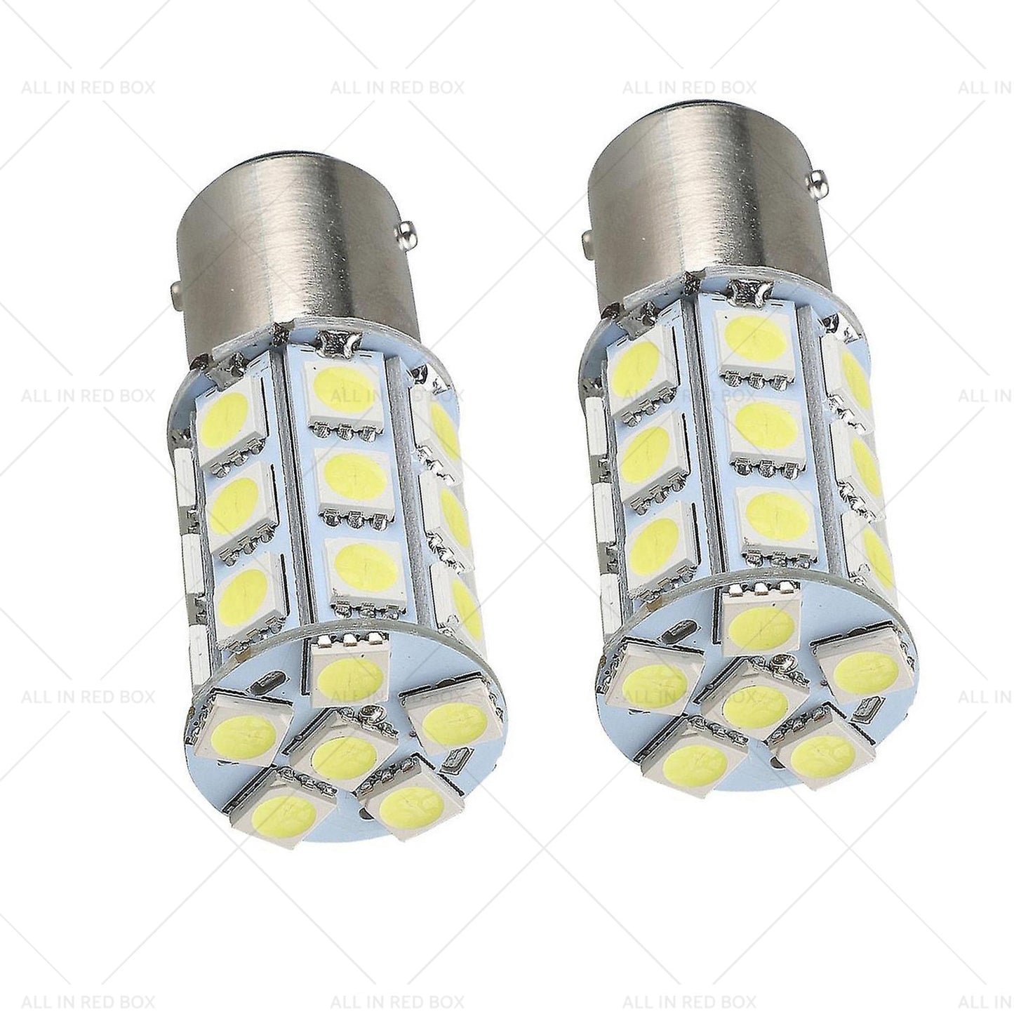 {{ 2x 12V BA15D LED White 27 SMD 5050 For Caravan Car Auto Indicator Signal Light }} - Buy Car Parts Online at {{ Kaka Auto Parts }}.