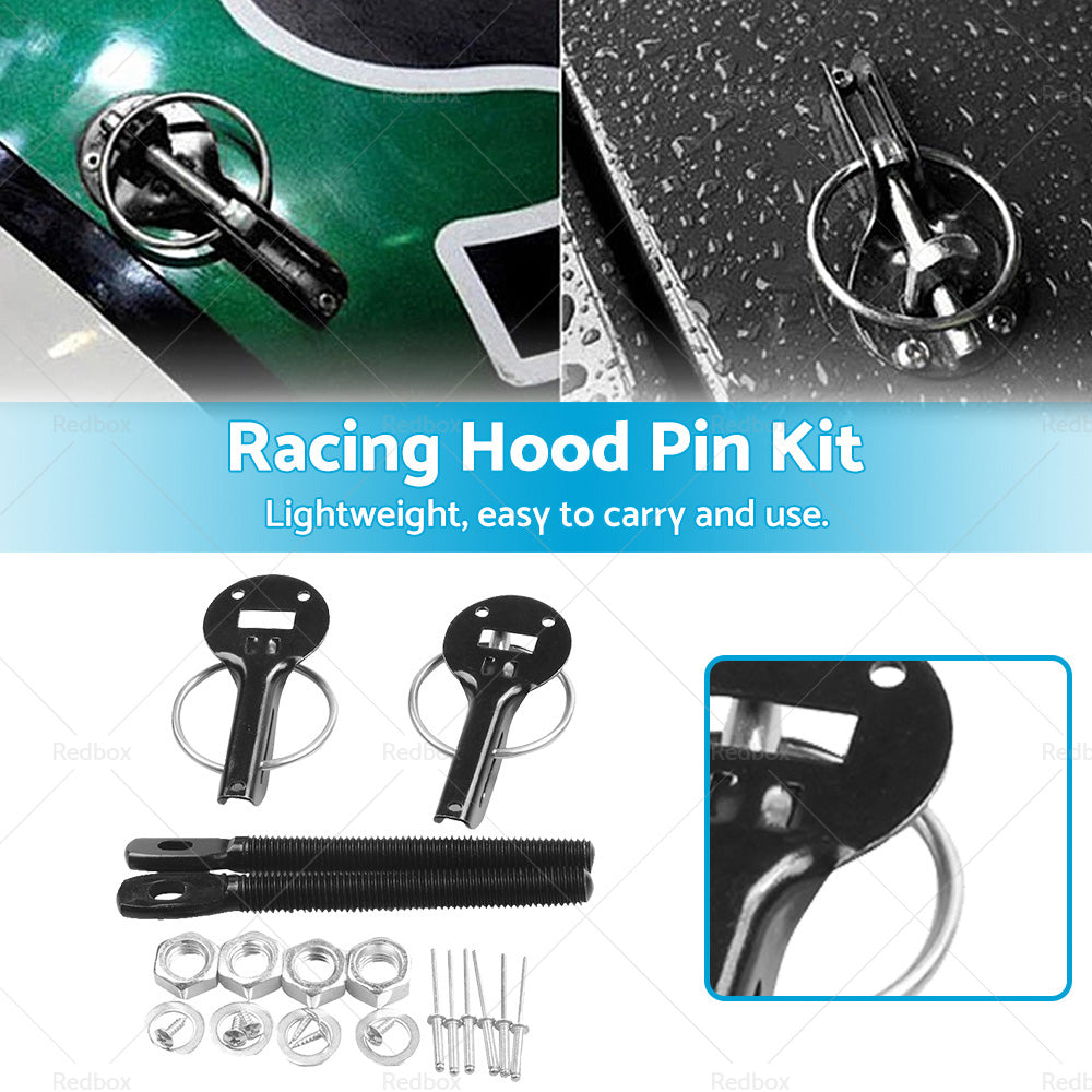 {{ Universal Racing Mount Bonnet Hood Lock Latch Pins Kit Set Suitable For Cars }} - Buy Car Parts Online at {{ Kaka Auto Parts }}.