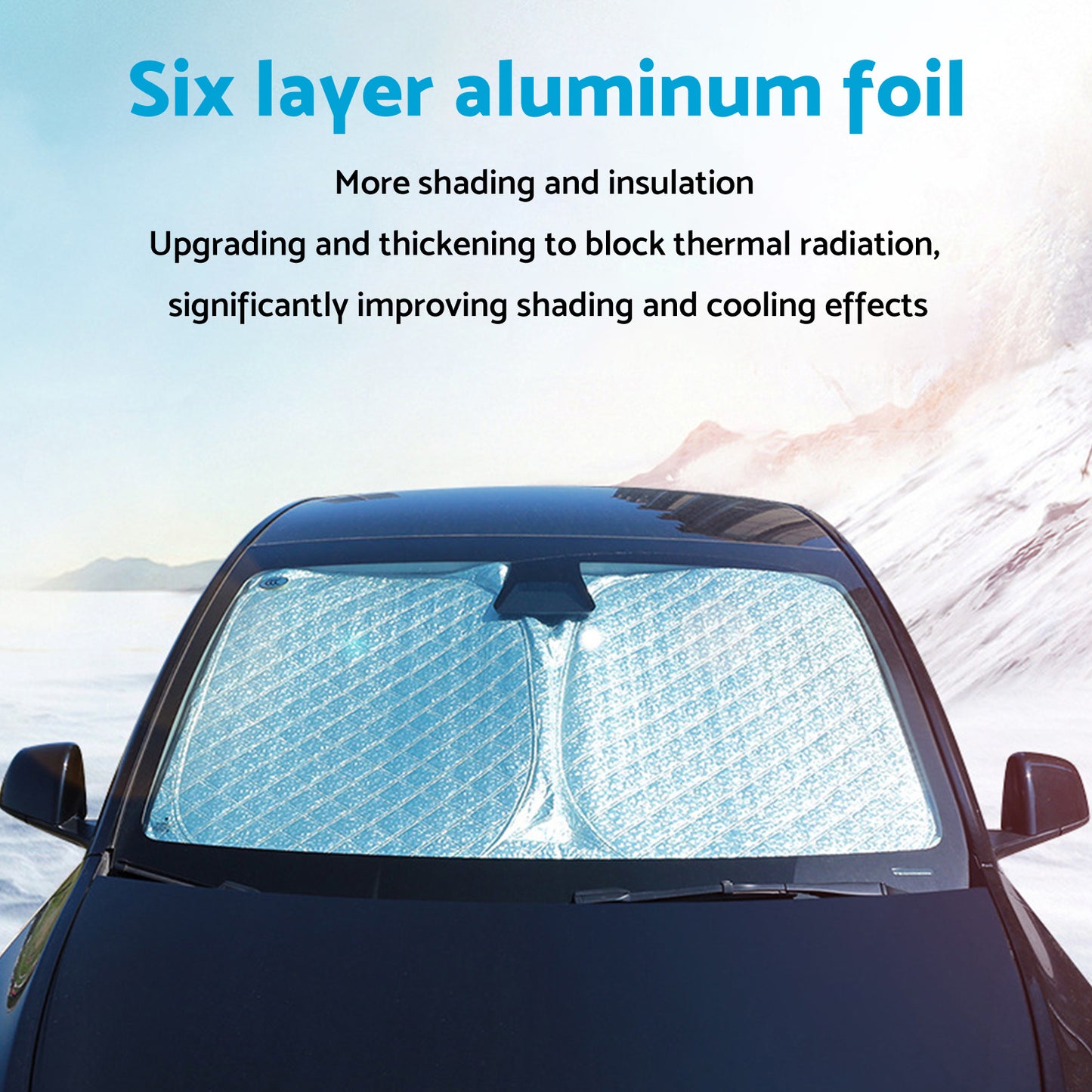{{ 6 Layer WindScreen Sun Shade Suitable For Isuz D-MAX 2020-2024 UV Protection }} - Buy Car Parts Online at {{ Kaka Auto Parts }}.