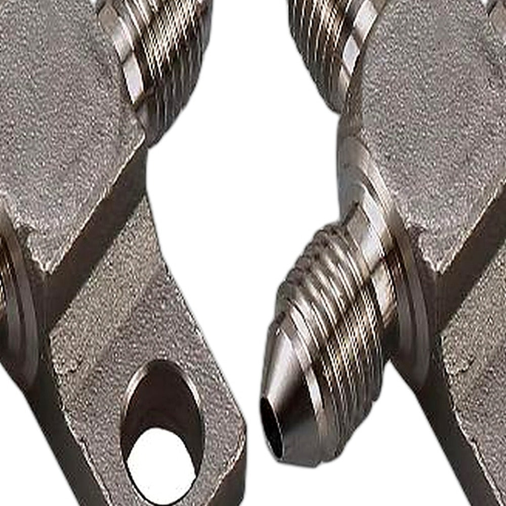3 AN Male Stainless Steel Brake Hose Tee Block Pair Suitable for Universal Use