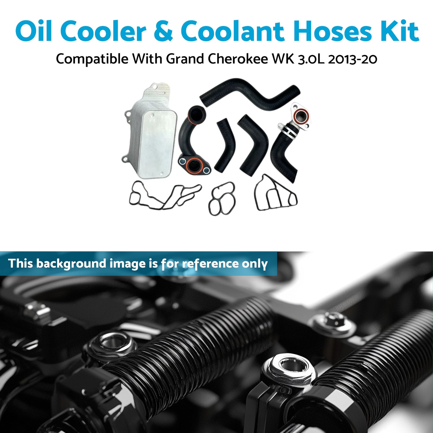 {{ Oil Cooler & Coolant Hose Set Suitable For Jeep Grand Cherokee 3.0L Eco Diesel }} - Buy Car Parts Online at {{ Kaka Auto Parts }}.