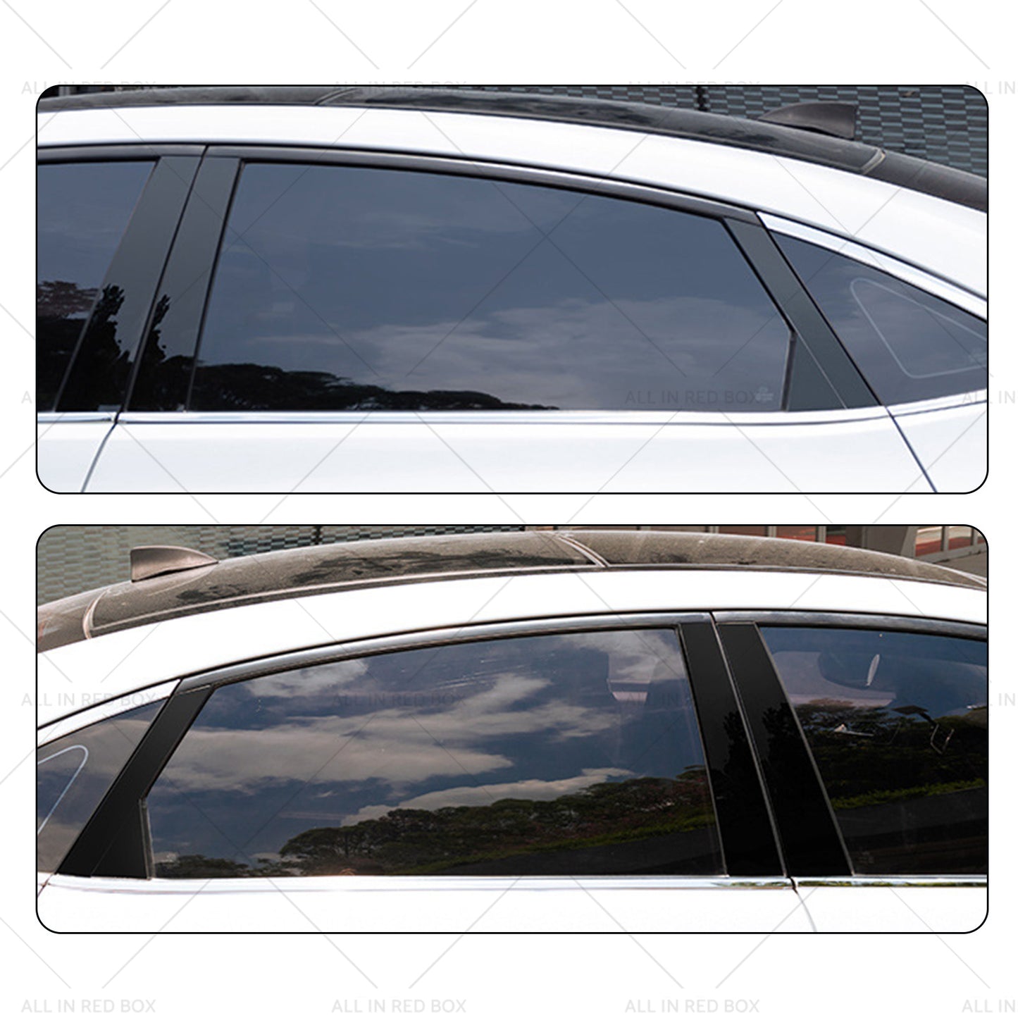 {{ 6PCS Black Window Trim Covers Suitable for 07-11 Honda CRV 2. 4L }} - Buy Car Parts Online at {{ Kaka Auto Parts }}.