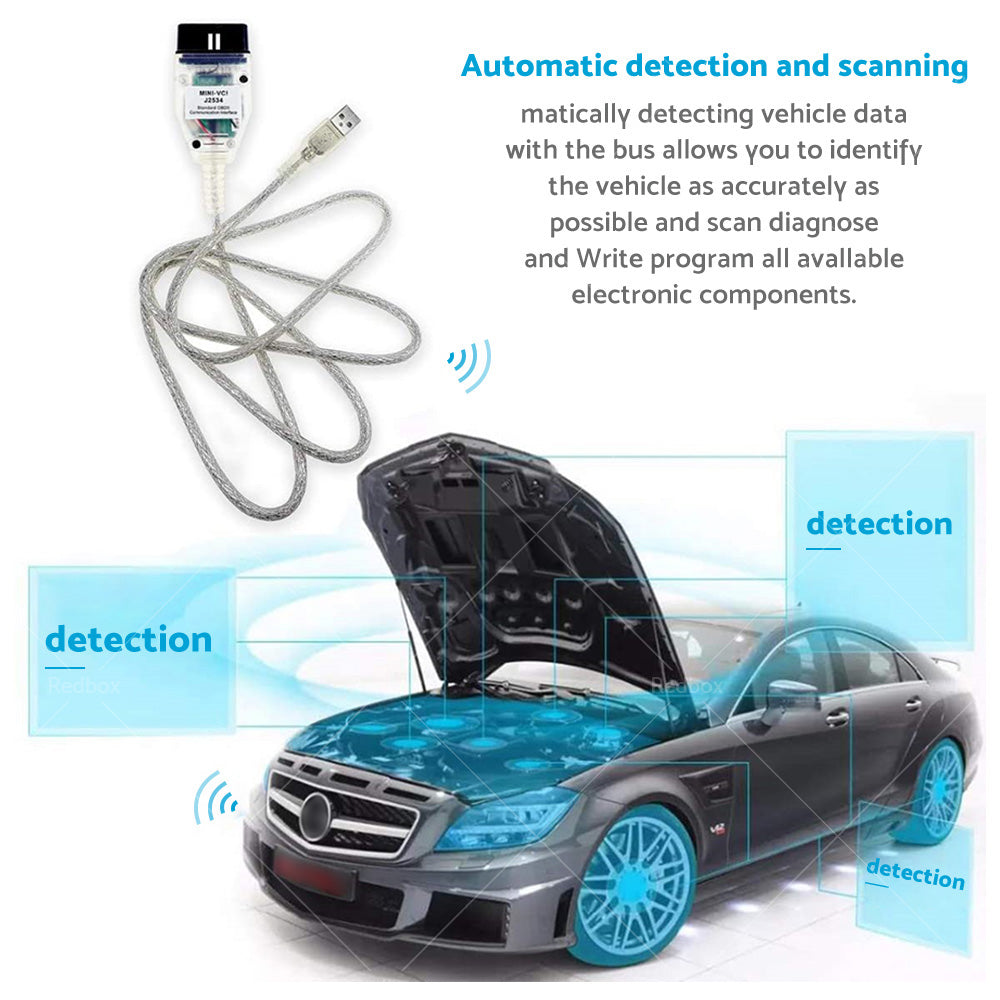 {{ Suitable For Toyota Techstream TIS V15 MINI VCI USB OBD2 Car Diagnostic Cable }} - Buy Car Parts Online at {{ Kaka Auto Parts }}.