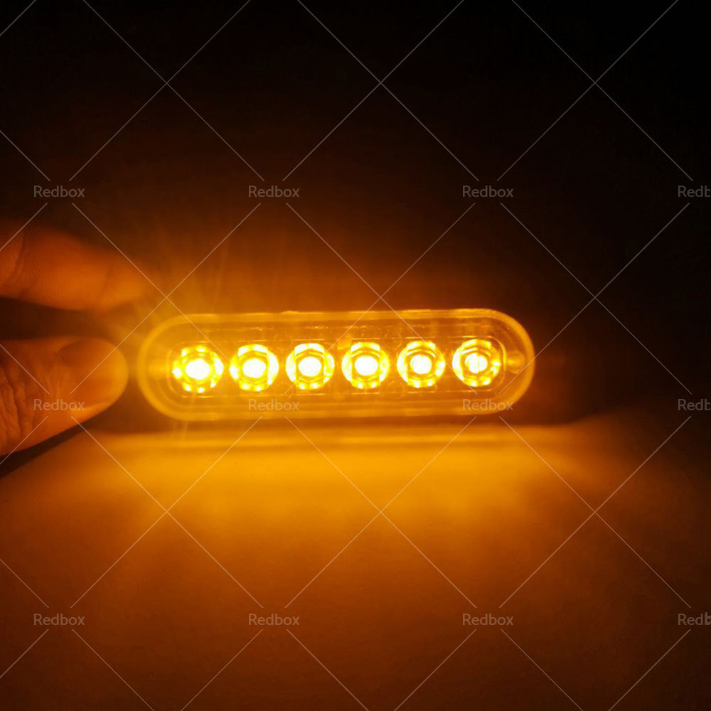 {{ 4 PCS Car Truck 6 LED Strobe Flash Light Emergency Warning Flashing Lamp Yellow }} - Buy Car Parts Online at {{ Kaka Auto Parts }}.