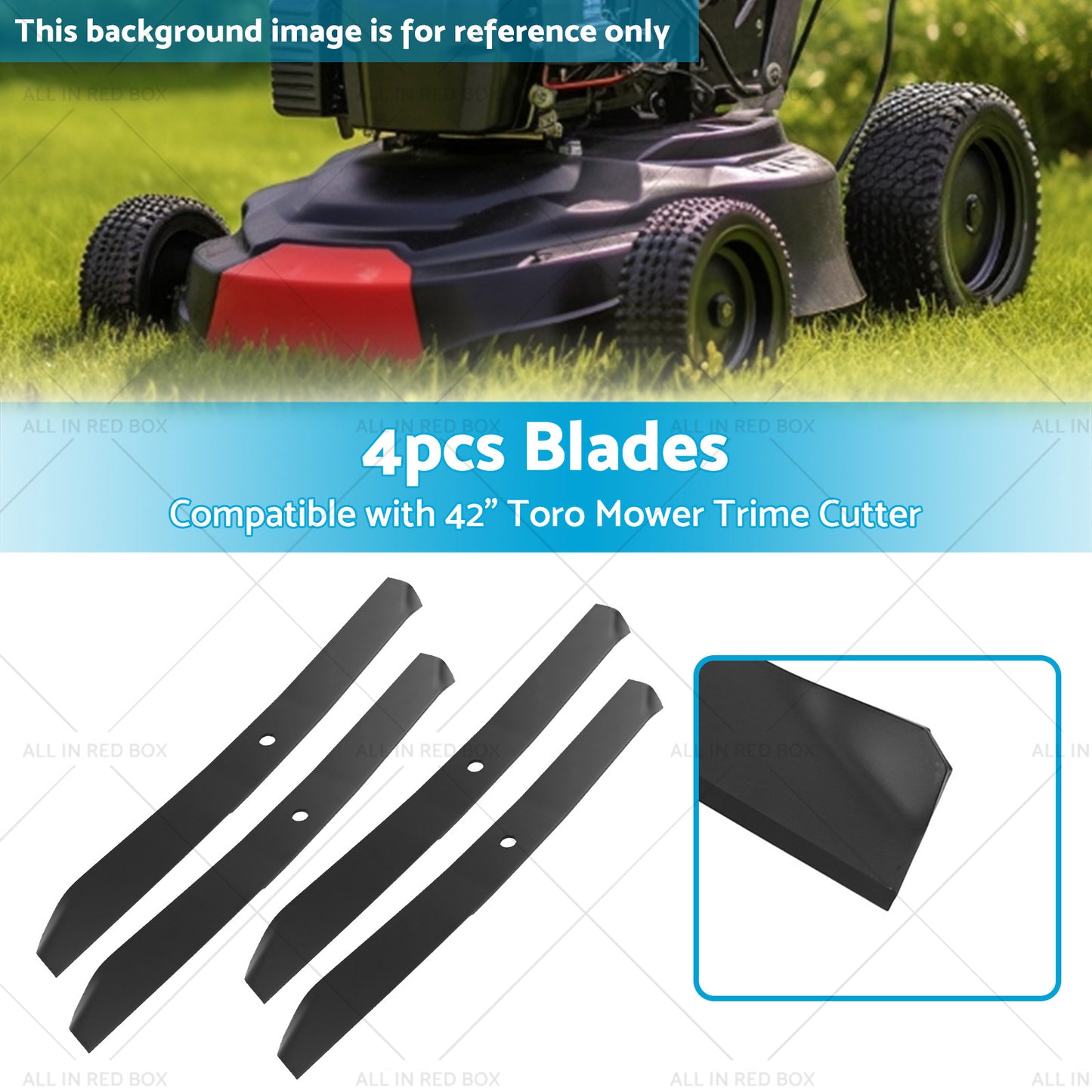 {{ 4x Blade Suitable for 42inch Toro Mower Trime Cutter Z420 106-2247-03 106-2247 }} - Buy Car Parts Online at {{ Kaka Auto Parts }}.