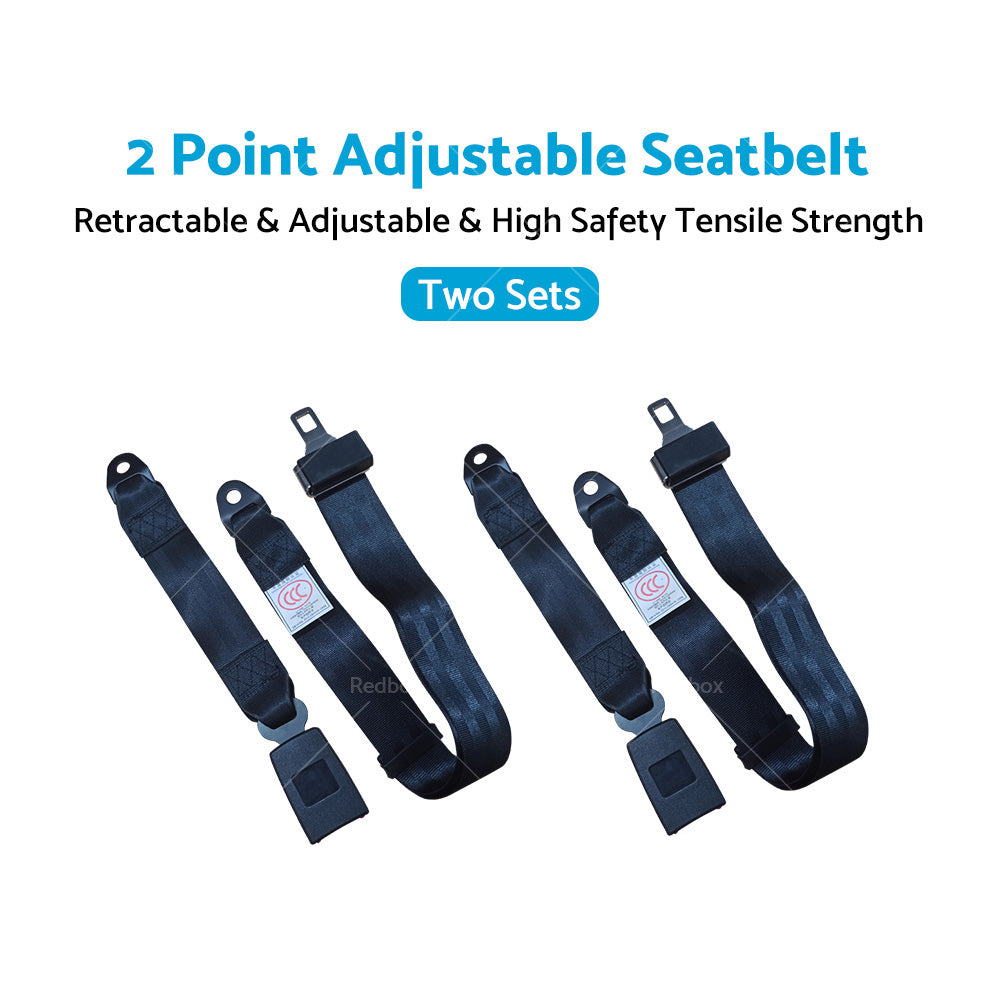 {{ 2 Set Car Truck 2 Point Retractable Adjustable Seat Lap Sash Belt Strap Seatbelt }} - Buy Car Parts Online at {{ Kaka Auto Parts }}.
