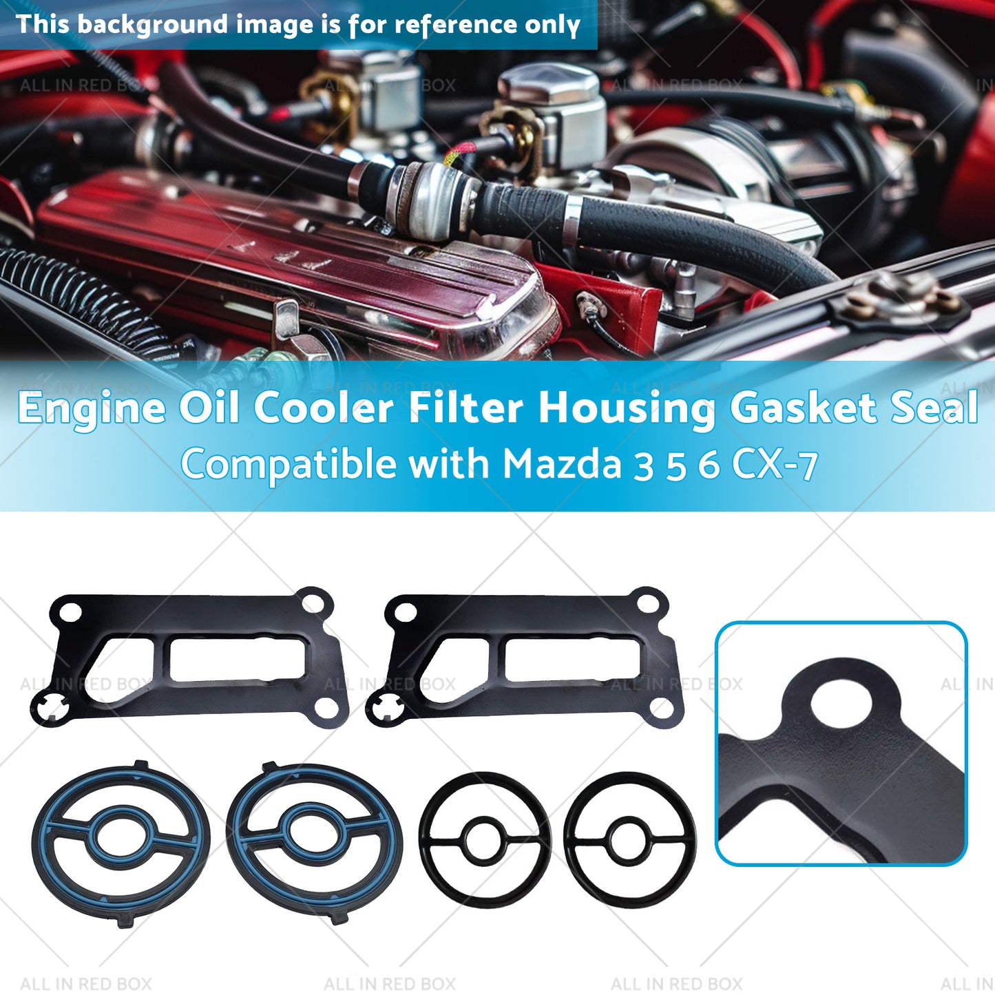 {{ Engine Oil Cooler Filter Housing Gasket Seal Suitable for 2007-2012 Mazda CX-7 }} - Buy Car Parts Online at {{ Kaka Auto Parts }}.