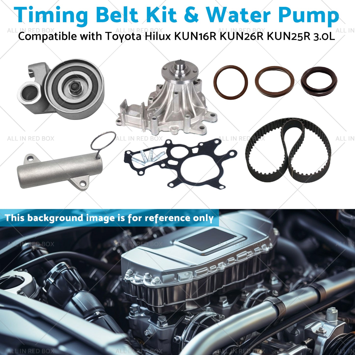 {{ Timing Belt Kit&Water Pump Suitable for Toyota Hilux KUN16R KUN26R 3.0L 05-17 }} - Buy Car Parts Online at {{ Kaka Auto Parts }}.