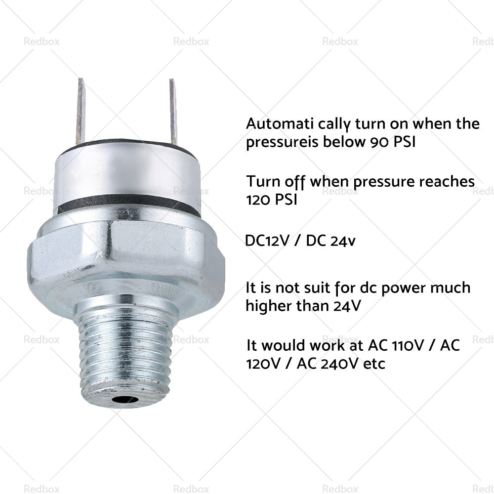 {{ 1 4inch NPT End Air Compressor Pressure Tank Control Switch Off Valve 90-120PSI }} - Buy Car Parts Online at {{ Kaka Auto Parts }}.