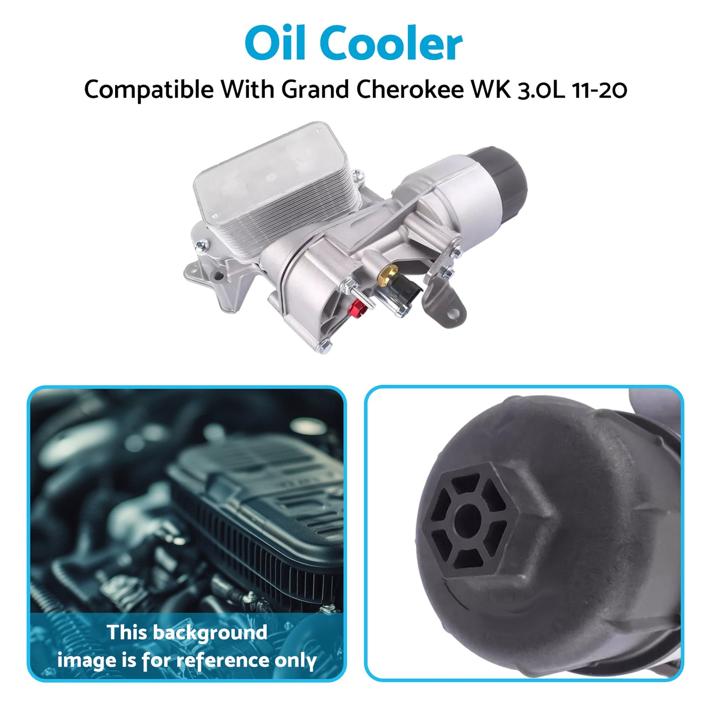 {{ Oil Cooler Assembly Suitable For Jeep Grand Cherokee 3.0L 068269916AB 68477666AA }} - Buy Car Parts Online at {{ Kaka Auto Parts }}.