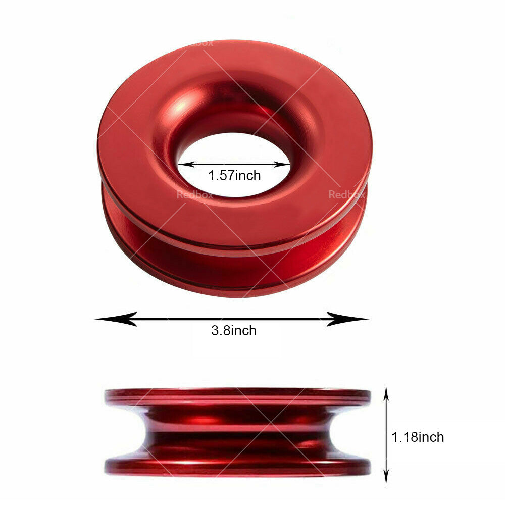 Recovery Ring Snatch Block Pulley with Soft Shackle Suitable For Winch Rope Off-Road 37479lbs
