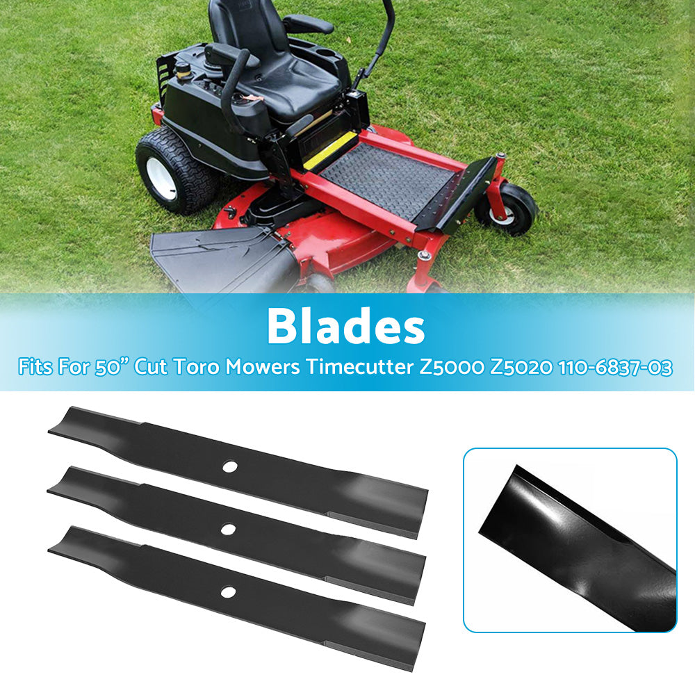 {{ 3x Blades For 50 inch Cut Toro Mowers Timecutter Z5000 Z5020 110-6837-03 }} - Buy Car Parts Online at {{ Kaka Auto Parts }}.