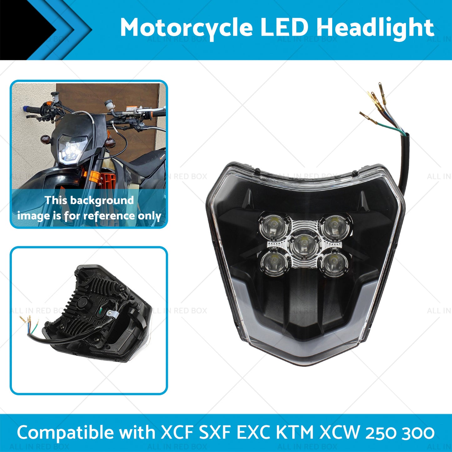 {{ Motorcycle LED Headlight Suitable For XCF SXF EXC KTM XCW 250 300 350 450 500 }} - Buy Car Parts Online at {{ Kaka Auto Parts }}.