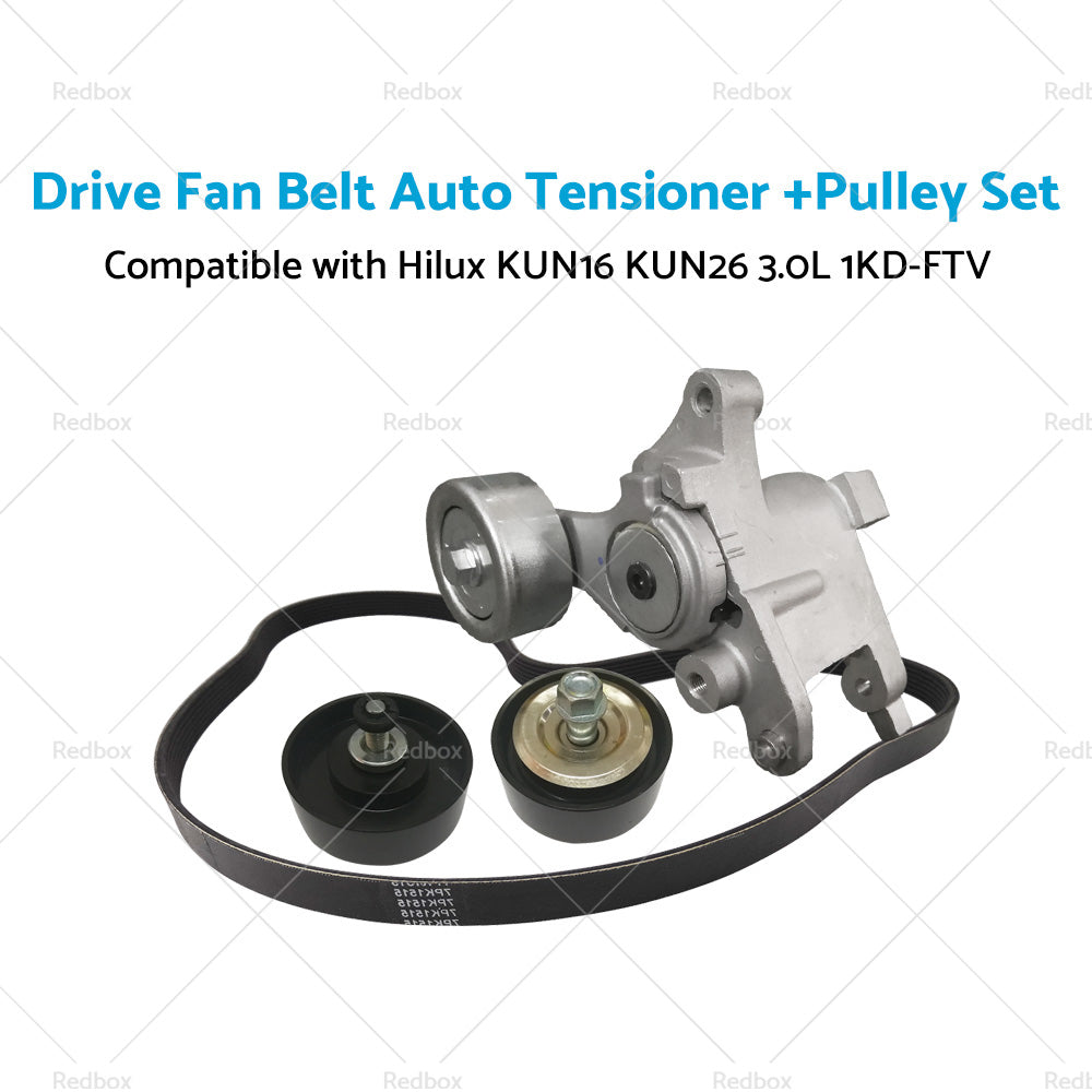 {{ Drive Fan Belt Auto Tensioner Pulley Suitable for Hilux KUN16 KUN26 3. 0L 1KD-FTV }} - Buy Car Parts Online at {{ Kaka Auto Parts }}.