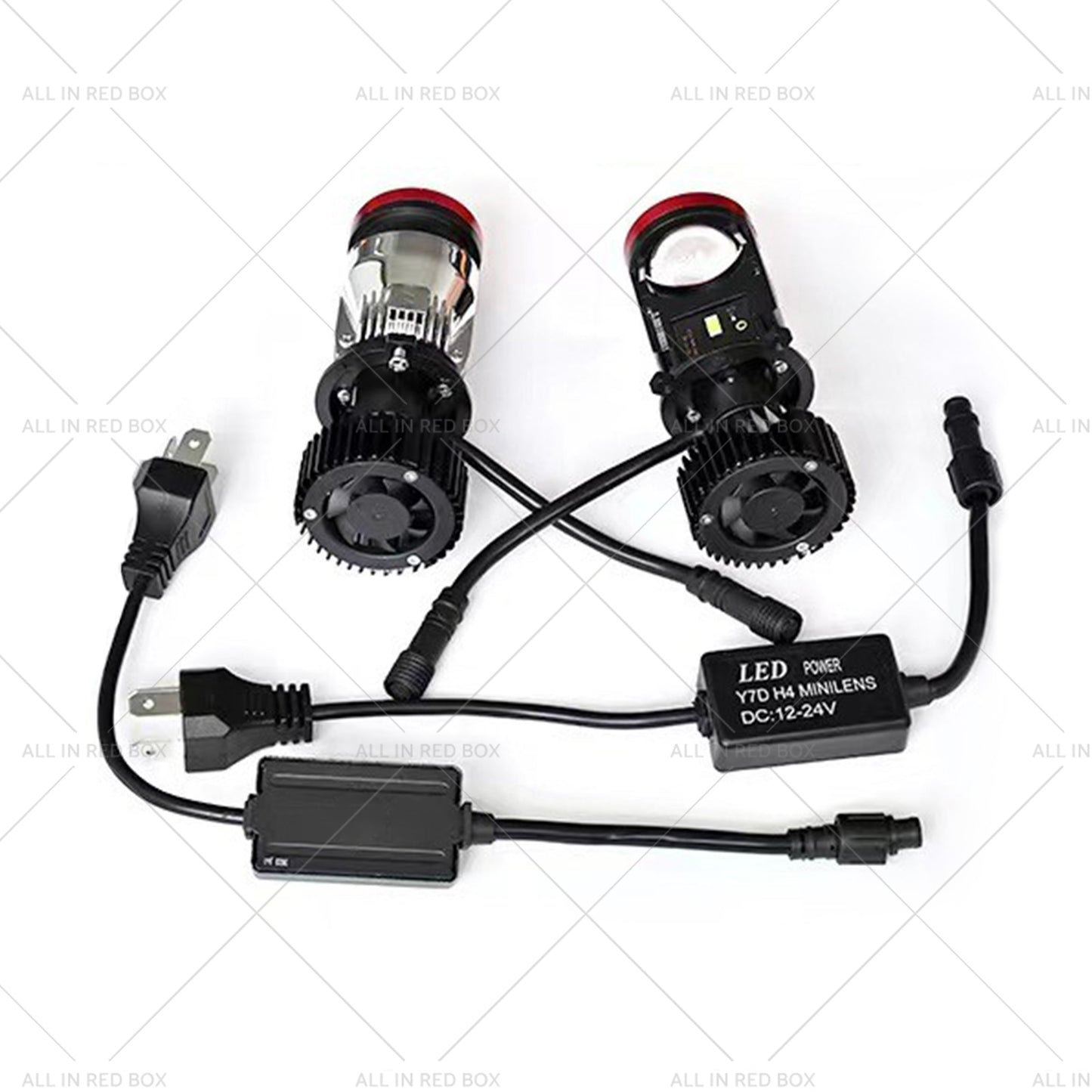 {{ 2x Led Car Lamps H4 Y7D Bi Led Mini Lenses 6000K }} - Buy Car Parts Online at {{ Kaka Auto Parts }}.