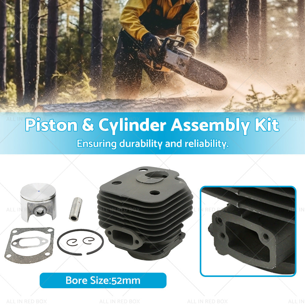 {{ Piston and Cylinder Assembly Kit Suitable For Husqvarna 66 268 272 Chainsaw 52mm }} - Buy Car Parts Online at {{ Kaka Auto Parts }}.