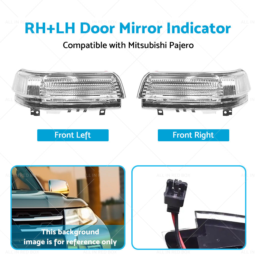 {{ 2pc Wing Door Mirror Indicator Suitable for Mitsubishi Pajero NS-NX RHLH }} - Buy Car Parts Online at {{ Kaka Auto Parts }}.