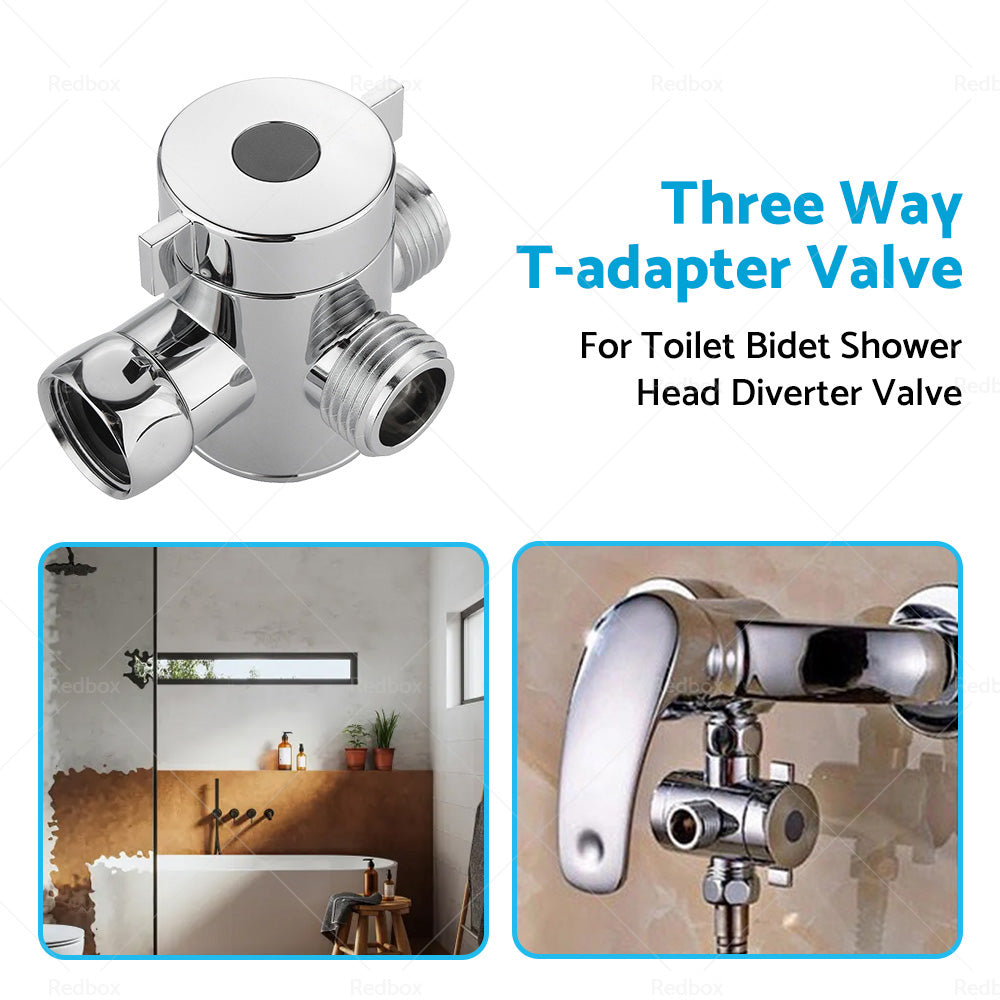 {{ 1 2 in Three Way T-adapter Valve For Toilet Bidet Shower Head Diverter Valve }} - Buy Car Parts Online at {{ Kaka Auto Parts }}.