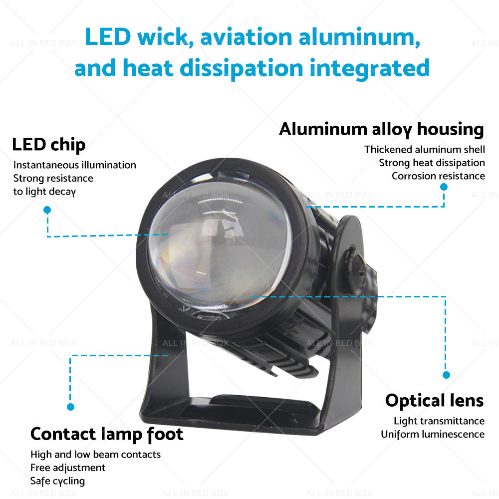 {{ 2X LED Motorcycle Headlight Spot Lights Car Driving Fog Lamp Yellow White 12-24V }} - Buy Car Parts Online at {{ Kaka Auto Parts }}.