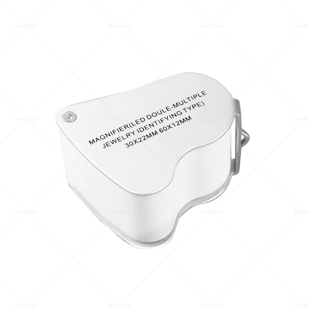 {{ 30X 60X Jewelry Loupe LED Lighted Illuminated Jewelers Eye Loop 2 Lens Magnifier }} - Buy Car Parts Online at {{ Kaka Auto Parts }}.