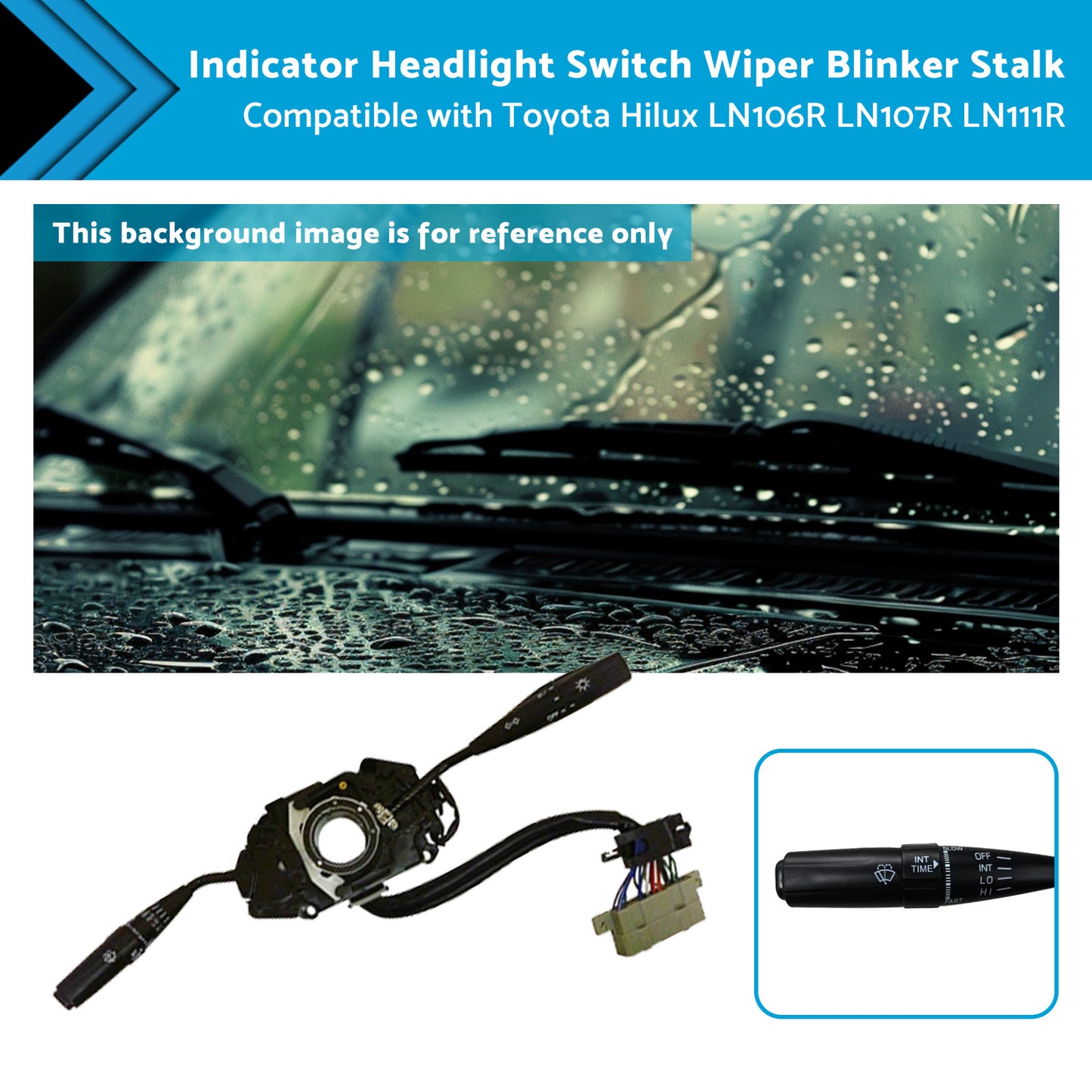 {{ Indicator Headlight Switch Wiper Blinker Stalk Suitable for 91-97 Hilux LN106R }} - Buy Car Parts Online at {{ Kaka Auto Parts }}.