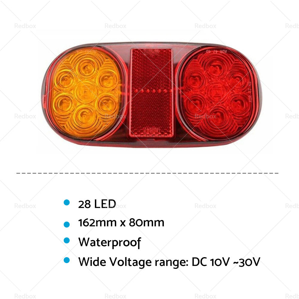 {{ 2x Trailer Lights 28 LED Tail Light Truck Camper UTE Caravan 4WD Stop Indicator }} - Buy Car Parts Online at {{ Kaka Auto Parts }}.