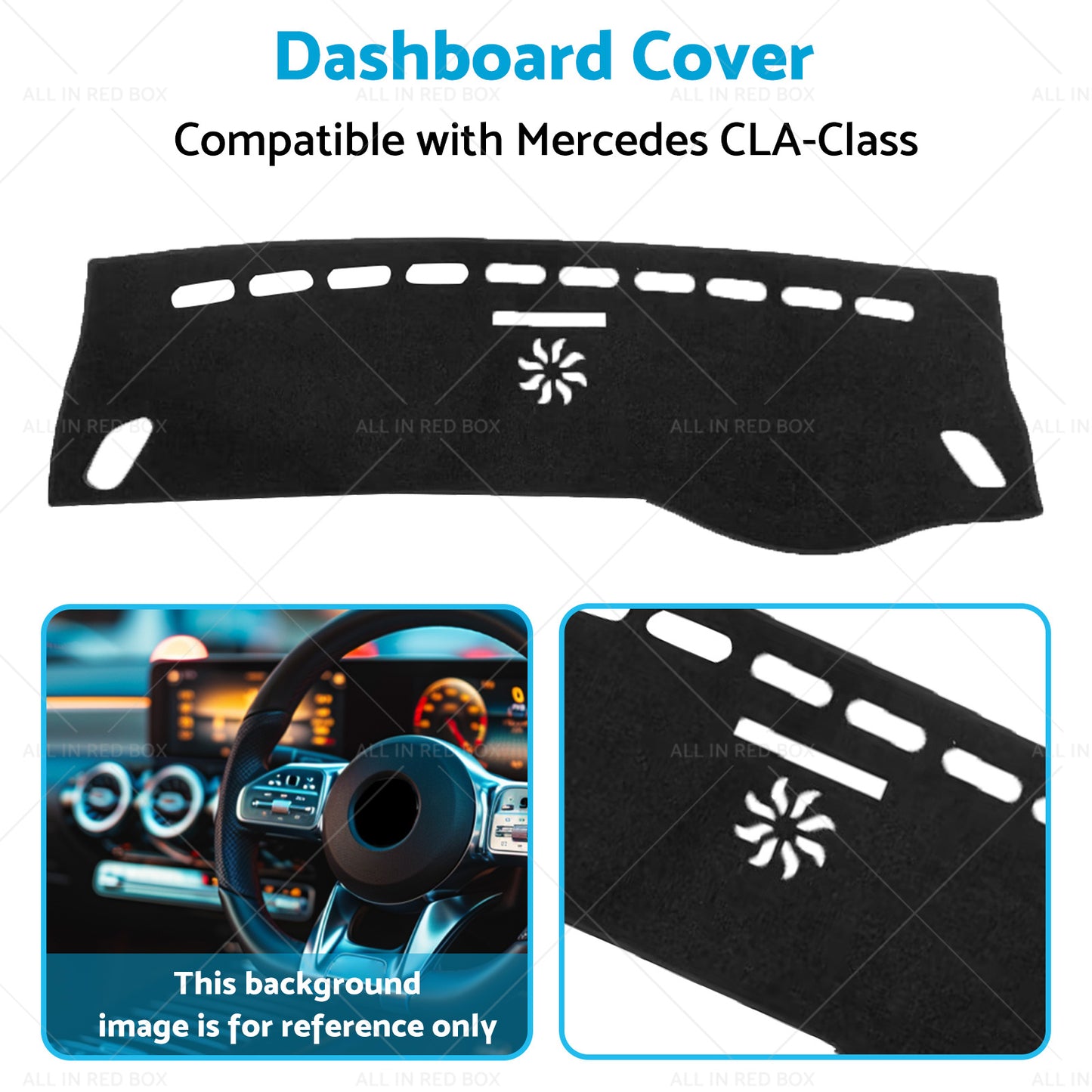 {{ Suitable for Mercedes CLA-Class C117 X117 2013-2019 Dash Mat Cover }} - Buy Car Parts Online at {{ Kaka Auto Parts }}.