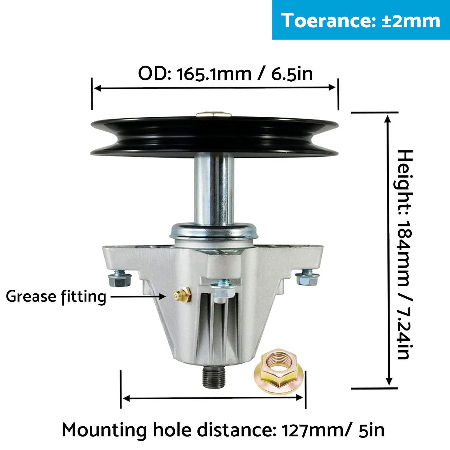 Spindle Assembly Suitable For 46" Cub Cadet / Rover / Masport Mowers Replaces 618-05078