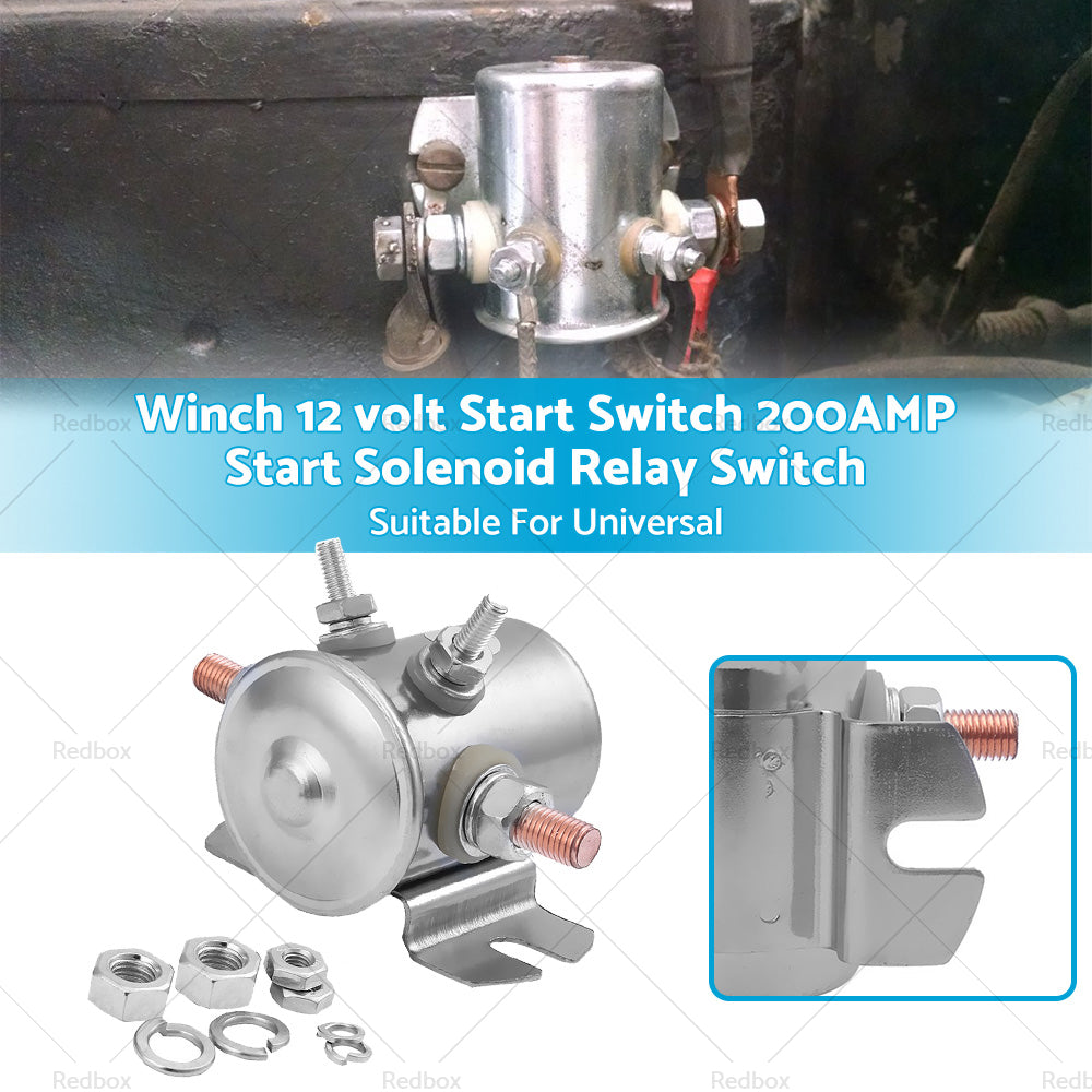 {{ Universal Winch 12 volt Start Switch 200AMP Start Solenoid Relay Switch }} - Buy Car Parts Online at {{ Kaka Auto Parts }}.