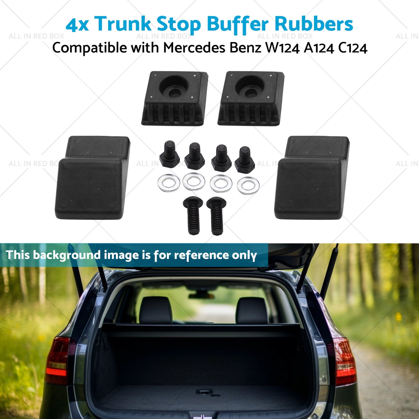 {{ 4x Trunk Stop Buffer Rubbers Suitablefor Mercedes Benz W124 A124 C124 1247580044 }} - Buy Car Parts Online at {{ Kaka Auto Parts }}.