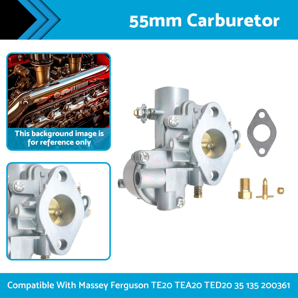 {{ 55mm Carburetor Carb Suitable For Massey Ferguson TE20 TEA20 TED20 35 135 200361 }} - Buy Car Parts Online at {{ Kaka Auto Parts }}.