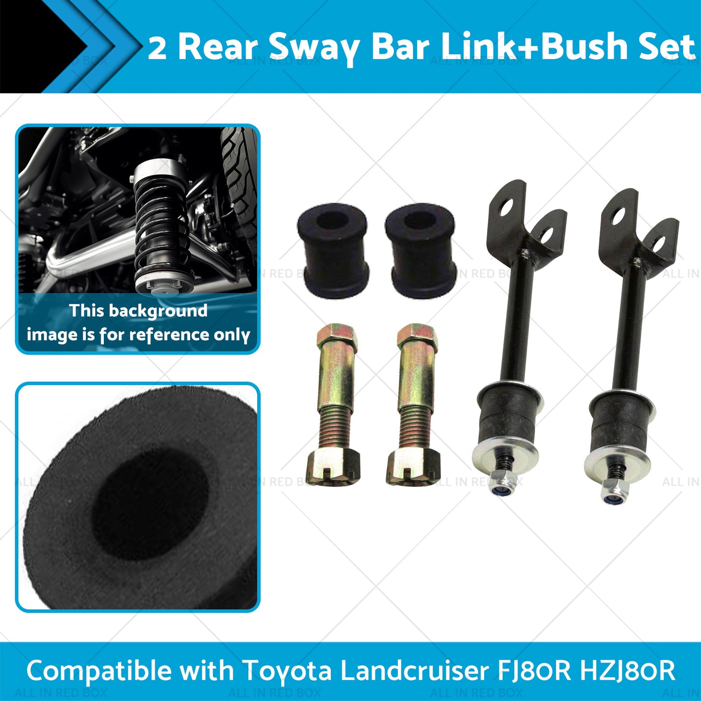 {{ 2 Rear Sway Bar LinkBush Kit Suitablefor Toyota Landcruiser FJ80R HZJ80R HDJ80R }} - Buy Car Parts Online at {{ Kaka Auto Parts }}.