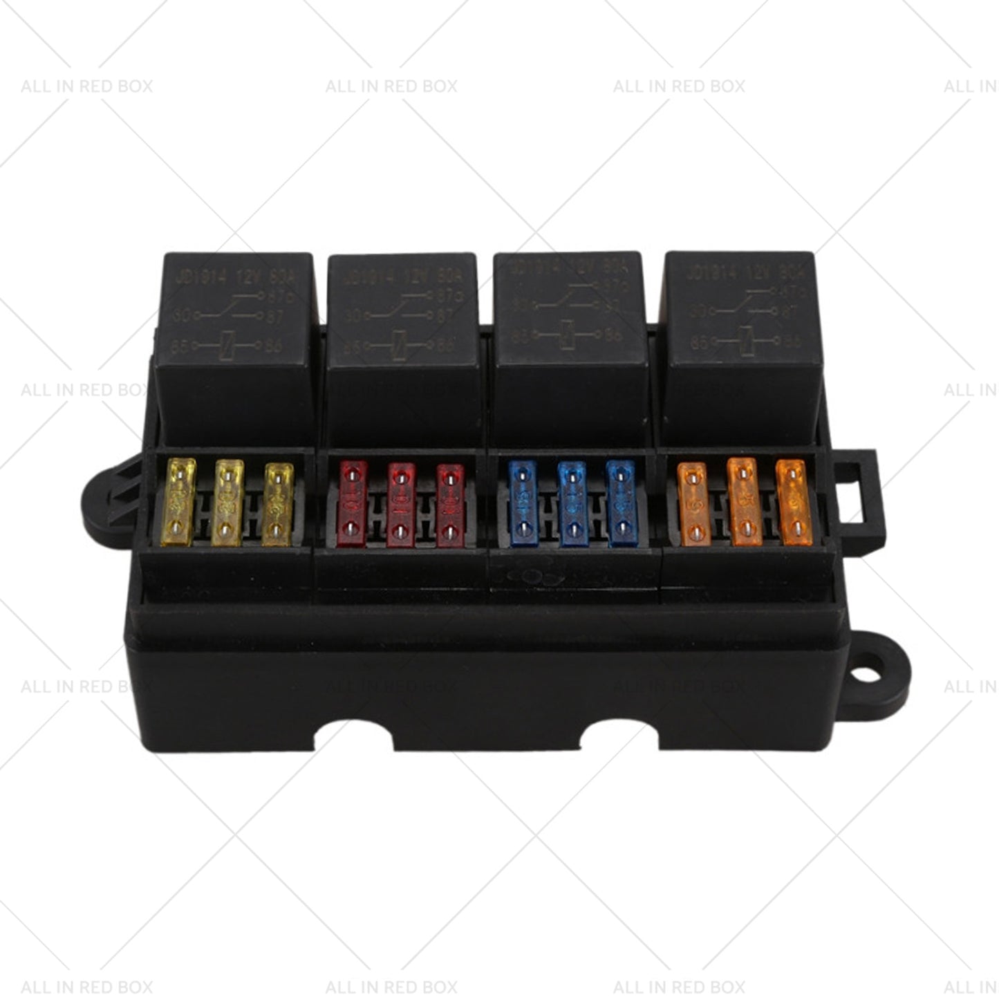 {{ 12 Way Blade Fuse Box 4-Relay Holder and Terminal and Fuse 12V 40A Car Auto Truck 4Pin }} - Buy Car Parts Online at {{ Kaka Auto Parts }}.