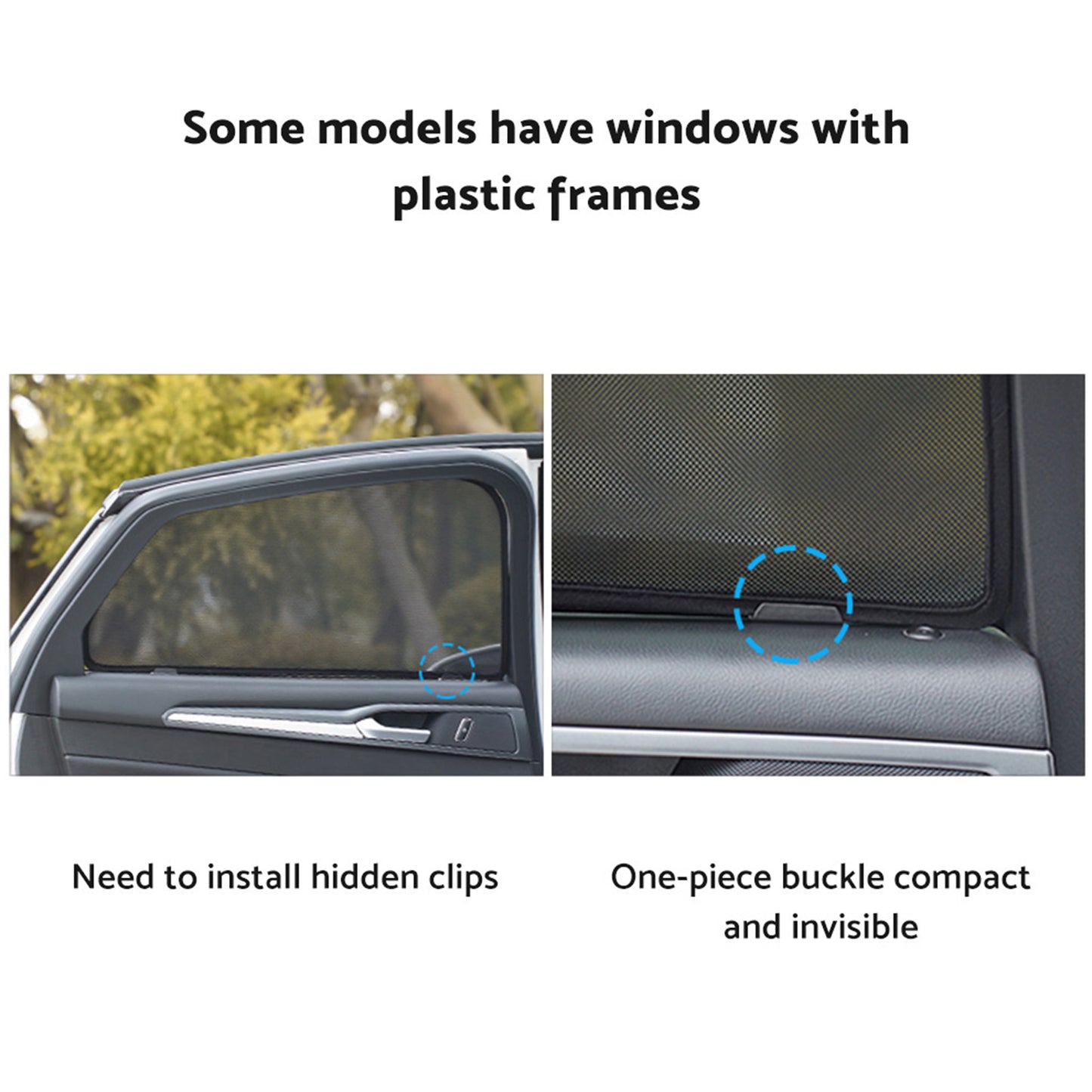 {{ Rear&Triangular Magnetic Car Window Sun Shade Suitable for Mazda CX-3 15-Current }} - Buy Car Parts Online at {{ Kaka Auto Parts }}.