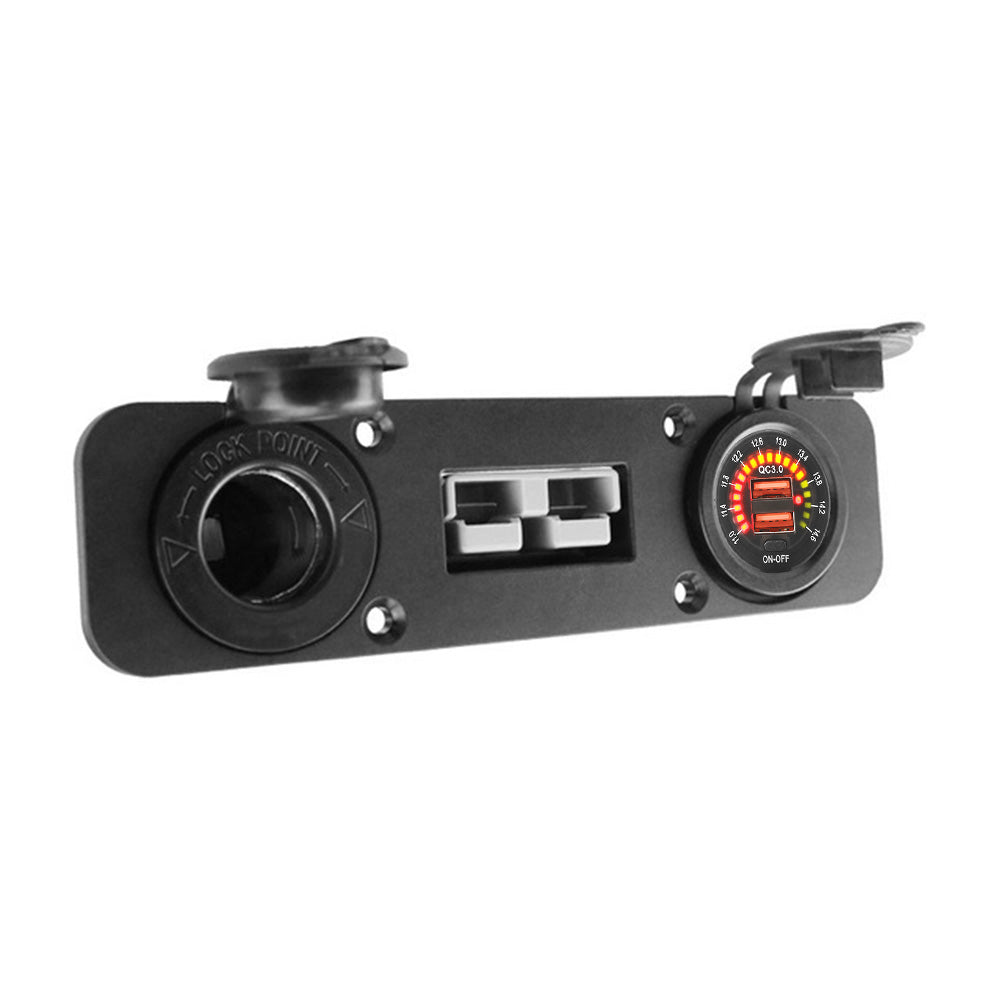{{ 50 Amp Anderson Plug USB 3. 0 Cigarette Socket Flush Mount Recessed Plate REDARC }} - Buy Car Parts Online at {{ Kaka Auto Parts }}.