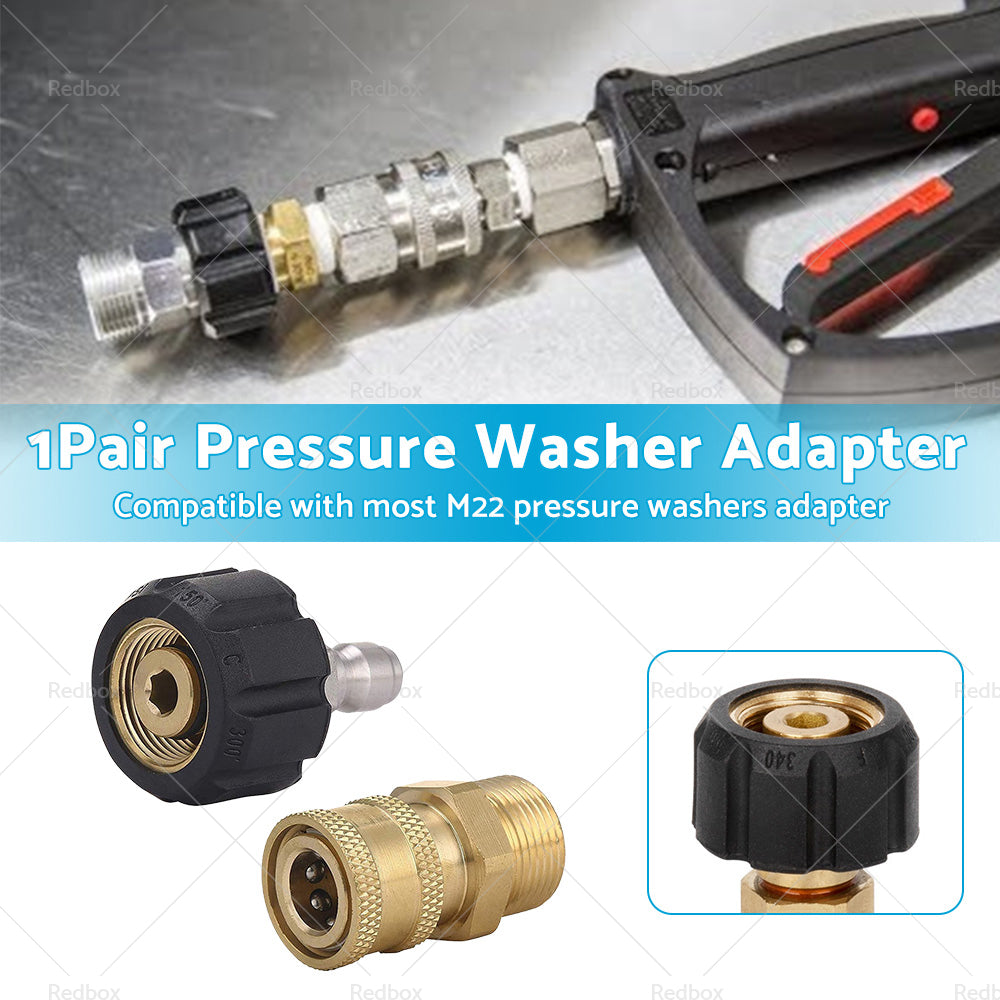 {{ 1Pair Pressure Washer Adapter 1 or 4 inch Quick Connect Coupler Kit M22-14 Adapter }} - Buy Car Parts Online at {{ Kaka Auto Parts }}.
